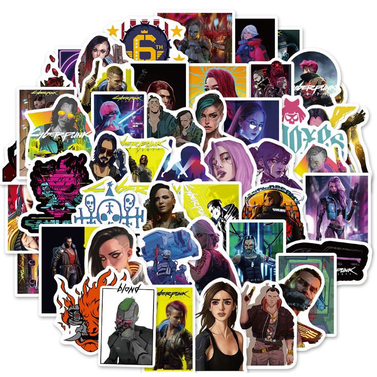 Sticker dán cao cấp Cyberpunk 2077 Cực COOL ms#175