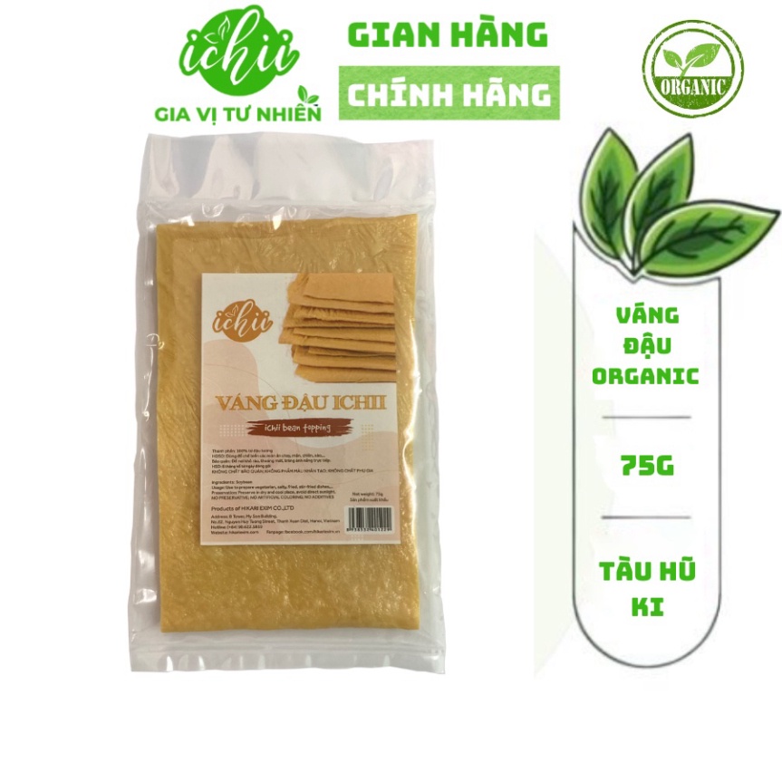 Váng đậu sạch Organic ICHII, keto ăn kiêng , Tàu hũ ki gói 250G