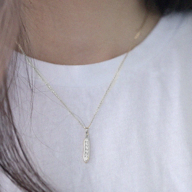 Dây Chuyền Cá Tính Cho Nữ Bạc Ý S925 Hình Mặt Lá Đính Đá DB2661 Bảo Ngọc Jewelry