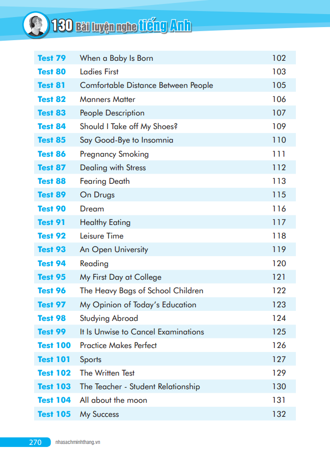 Sách - 130 Bài Luyện Nghe Tiếng Anh