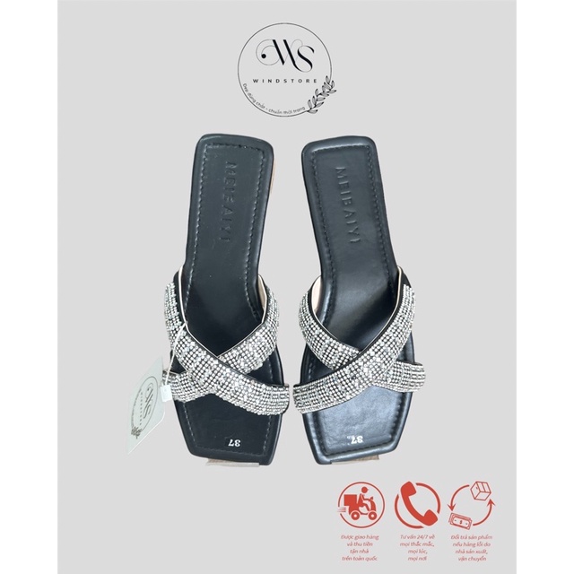 Dép lê đính đá