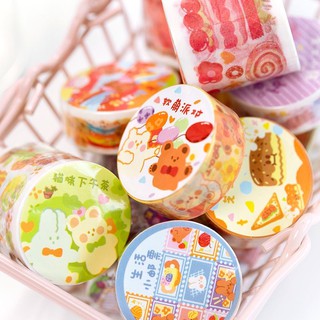 cuộn washi tape gấu đáng yêu