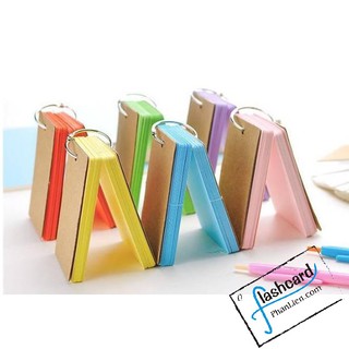 Nhập PHAMua 5 t100 thẻ flashcard 5 màu - Flashcard trắng Phan Liên
