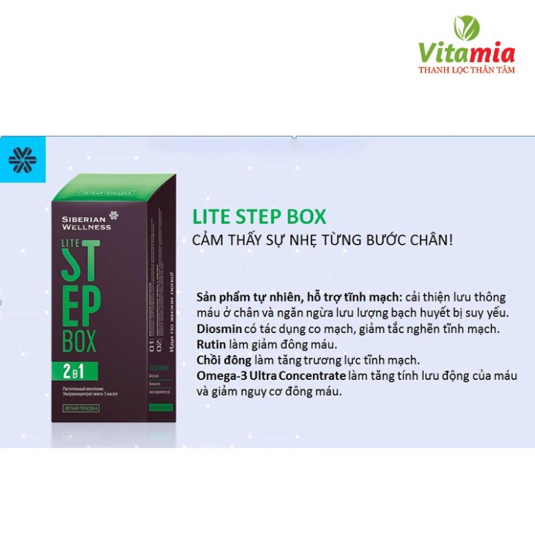 Lite Step Box- Hạn chế chứng giãn tĩnh mạch - Giải pháp cho người đi giày cao gót - Lưu thông máu - Siberian Wellness