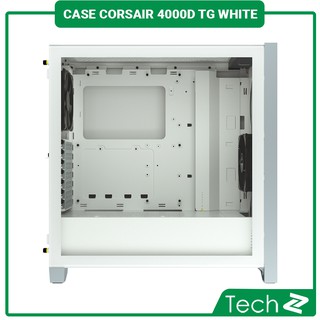 Vỏ Case Corsair 4000D TG White (Mid Tower/Màu Trắng)