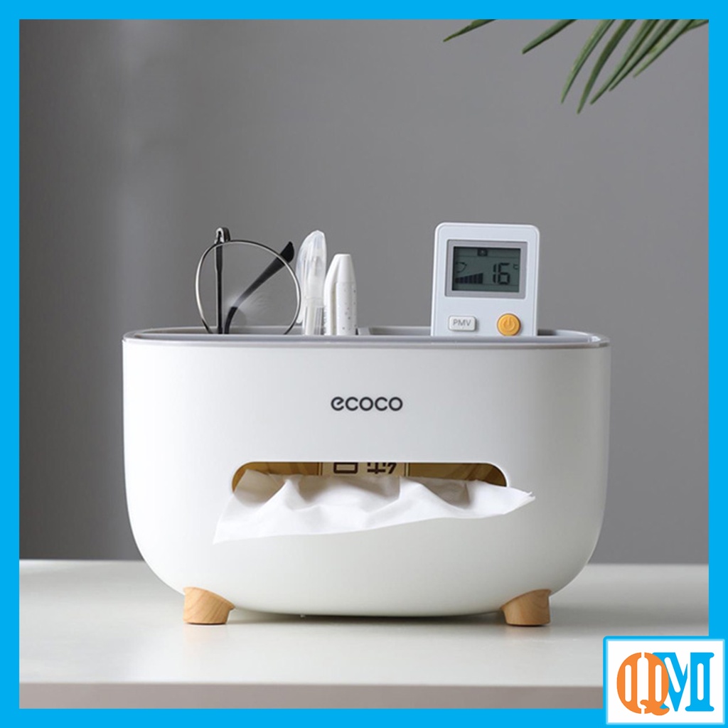Hộp đựng giấy ăn để bàn ECOCO cao cấp đa năng, gọn gàng tiện dụng - QM.DNE2009