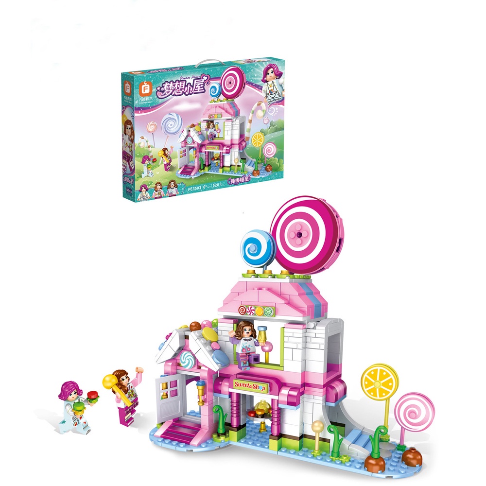 Lego lắp ráp cho bé gái Cửa Hàng Bánh Kẹo với hơn 515 chi tiết nhựa ABS cao cấp