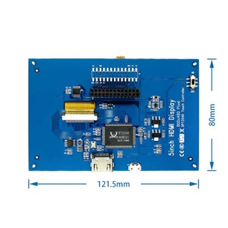 LCD module 5.0 inch Pi TFT 5 inch Resistive Touch Screen 5.0 inch LCD shield module HDMI interface for Raspberry Pi 3 A+/B+/2B