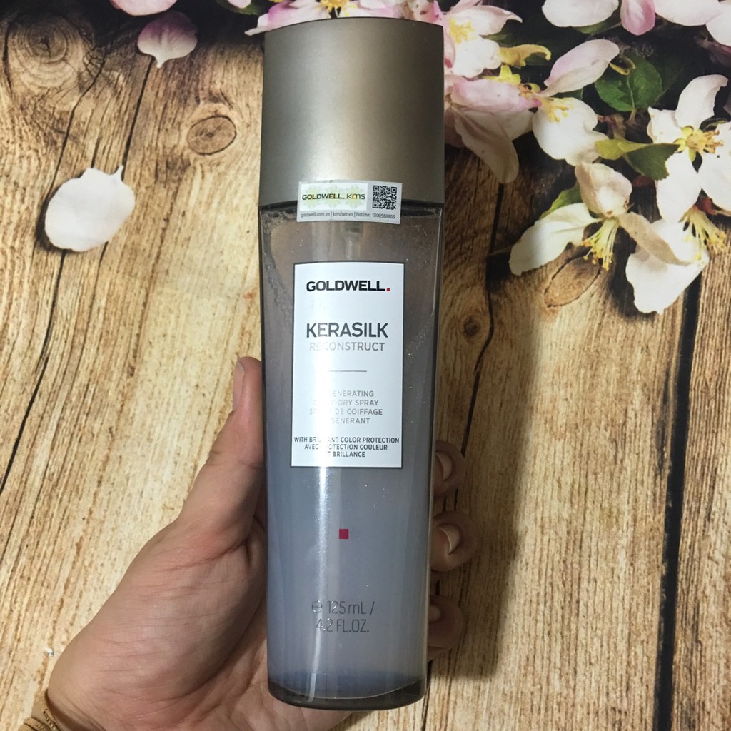  XỊT DƯỠNG PHỤC HỒI GOLDWELL KERASILK RECONSTRUCT RESTORATING BLOW DRY SPRAY 125ML