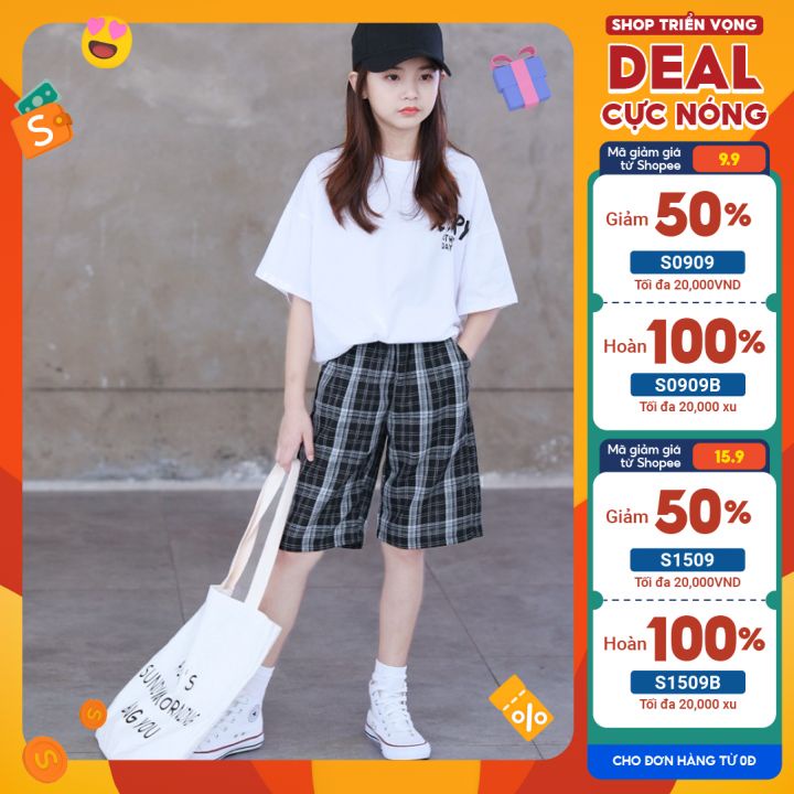 Quần Ngố Kẻ Caro Cho Bé Trai Bé Gái Đi Chơi Đi Học Chất Thô Dày Dặn Thoải Mái Phong Cách Size 10-35kg