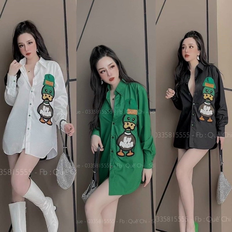 BIGSIZE Sơ mi vịt xanh 55-95kg