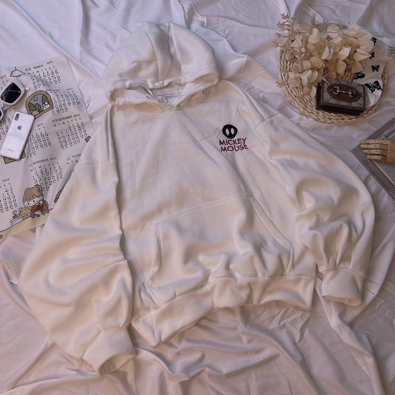 Áo khoác chui đầu hoodie nỉ ngoại thêu tay phồng unisex ulzzang nam nữ