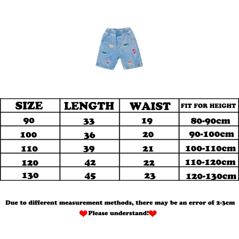 Quần Short Jeans Thêu Họa Tiết Hoạt Hình Phong Cách Hàn Quốc Cho Bé Trai