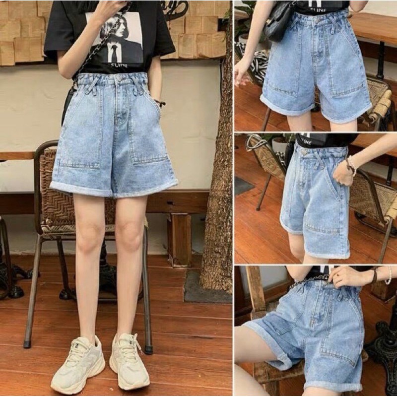 Quần sooc bò ống rộng cực đẹp .Size S M L. Sỉ 90k