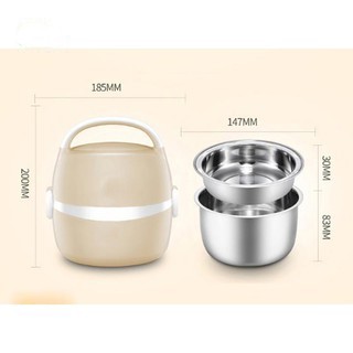 HỘP CƠM CẮM ĐIỆN VĂN PHÒNG LOTOR HAI TẦNG GIỮ NHIỆT DUNG TÍCH 1,3L | BigBuy360 - bigbuy360.vn