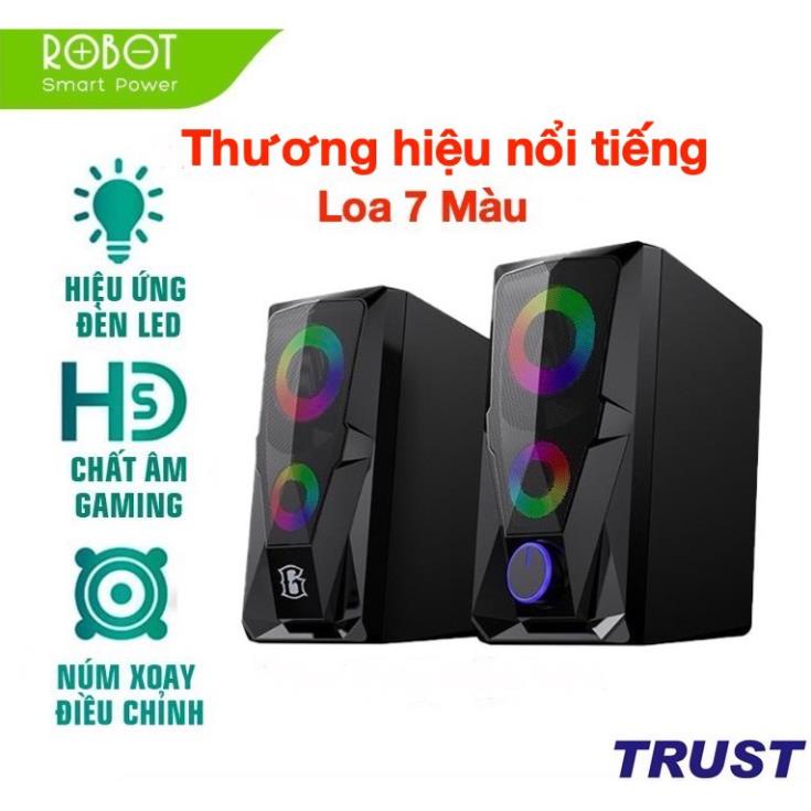 Loa Game Máy Tính ROBOT RS200 Hiệu Ứng Đèn LED - Âm Thanh HD Chất Lượng Cao - BẢO HÀNH 12 THÁNG