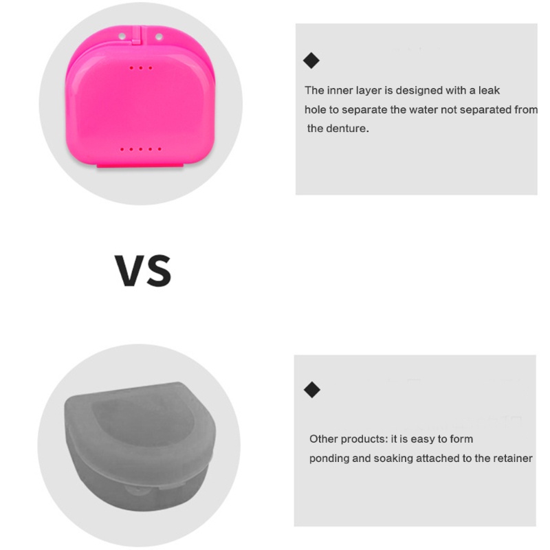Hộp Đựng Răng Giả Có Lỗ Thông Gió Tiện Dụng