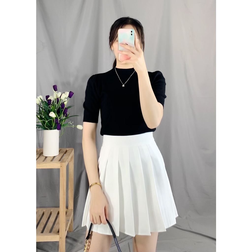 Áo Len Cộc Tay chất len mềm mịn hàng quảng châu loại đẹp UlzzangStyle