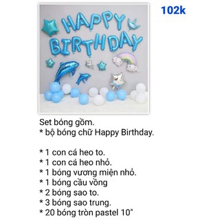 SET BÓNG SINH NHẬT CÁ HEO