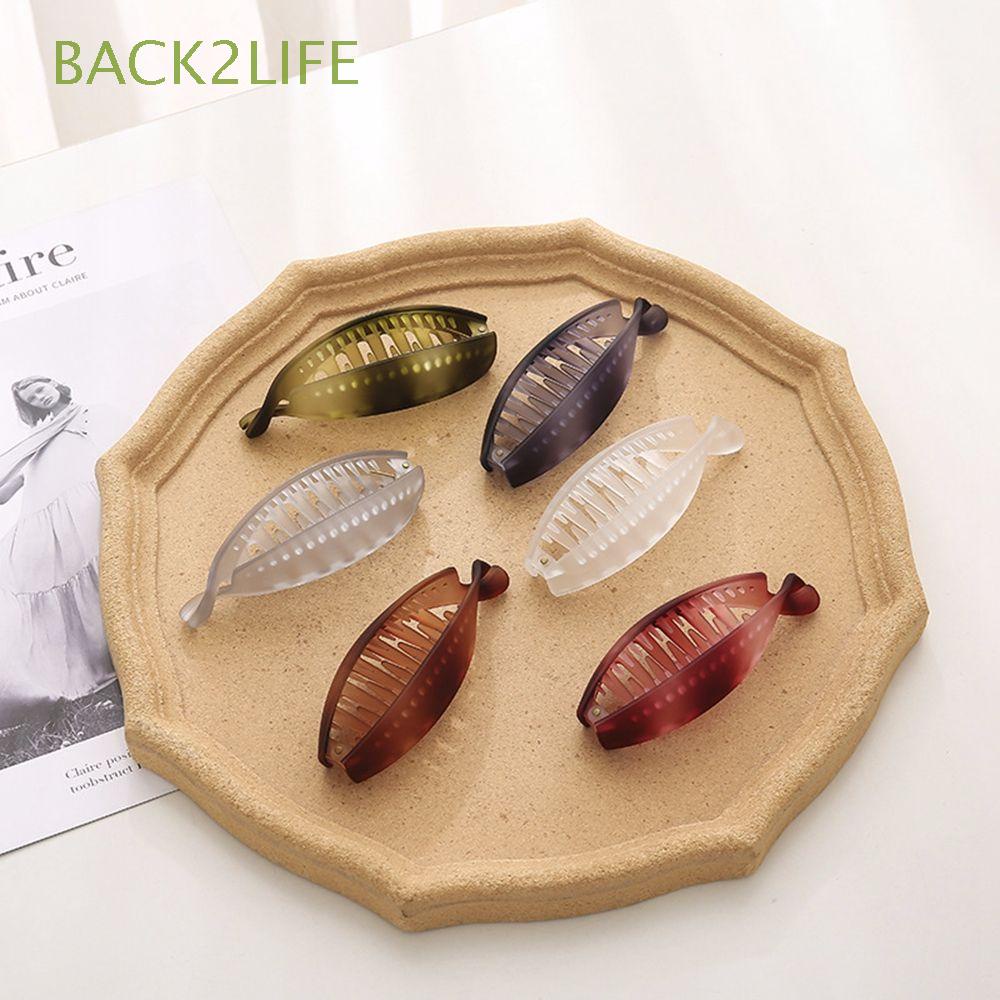 Set 2 Kẹp Tóc Càng Cua Bản Rộng Bằng Nhựa Resin Trong Suốt Kiểu Hàn Quốc Nhiều Màu Tùy Chọn Dễ Phối Đồ