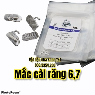 Set 4 cái mắc cài răng 6 , răng 7 chỉnh nha,vật liệu nha khoa