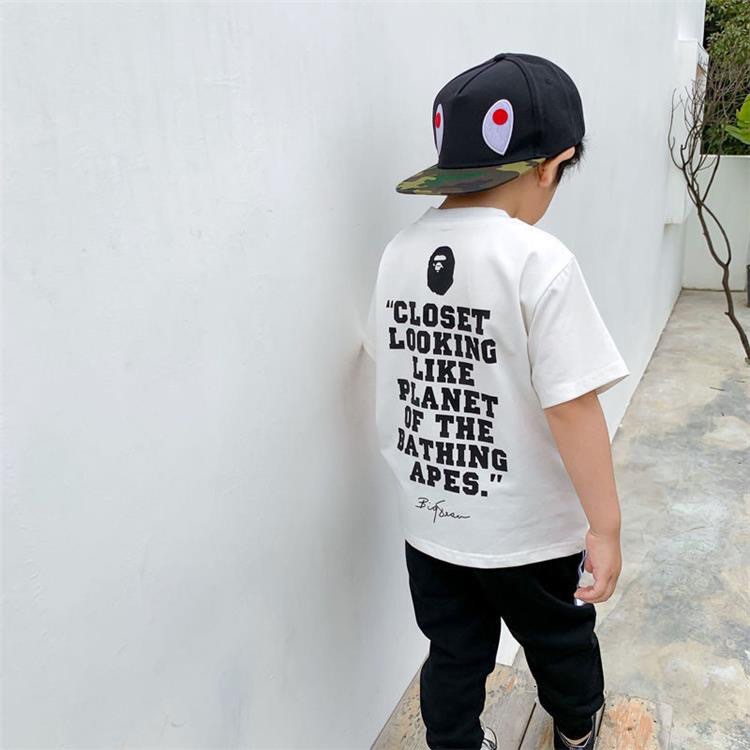 Áo thun tay lỡ Bape look like cho bé , áo thun bé trai , bé gái ,Kid_genZ