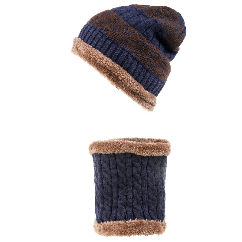 Mũ Beanie Lót Lông Cừu Giữ Ấm Mùa Đông Thời Trang Cho Nam