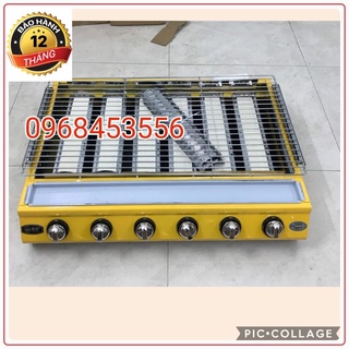 Bếp nướng bbq bằng gas 4-6 đầu đốt chuyên nướng hàu, bánh tráng, thịt nướng...