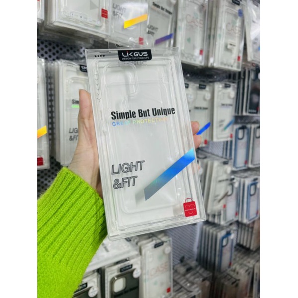 Ốp lưng Likgus samsung S23/S23 plus/S23 ultra/S22/S22 plus/S22 ultra trong suốt viền chống sốc không ố vàng.