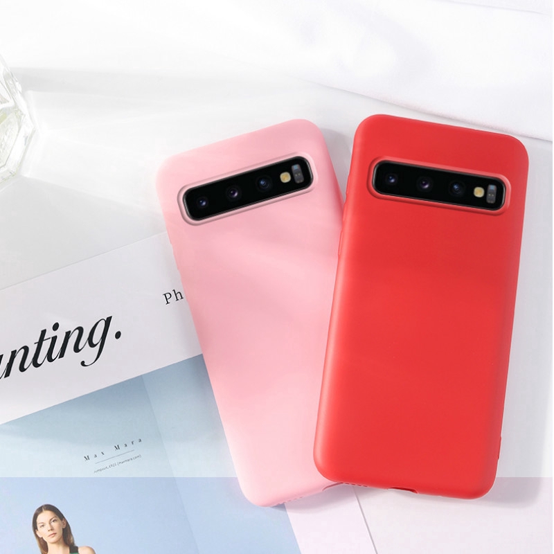 Ốp lưng nhám màu trơn cho điện thoại Samsung S10 5G S10e S8 S9 Plus | BigBuy360 - bigbuy360.vn