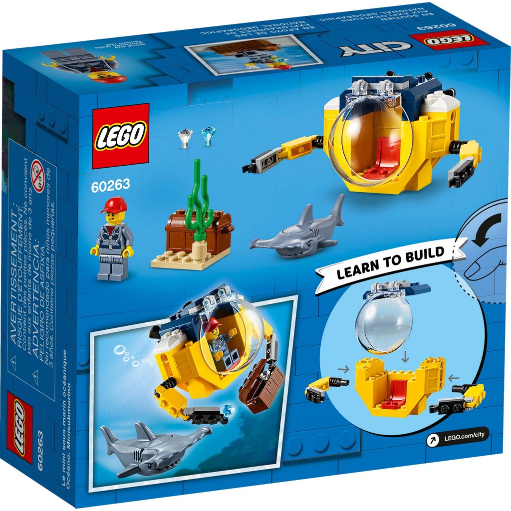 LEGO 60263 City - Tàu Ngầm Mini Truy Tìm Kho Báu