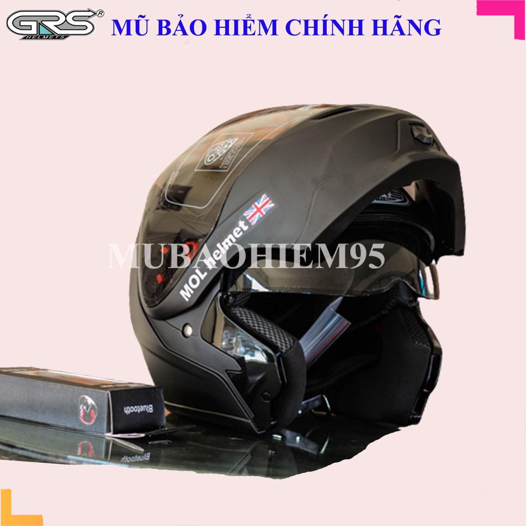 ♥️ Shop Uy Tín ♥️Mũ bảo hiểm lật hàm 2 kính đạt chuẩn DOT, hàng chính hãng 100% grsa639k-lót tháo vệ sinh được