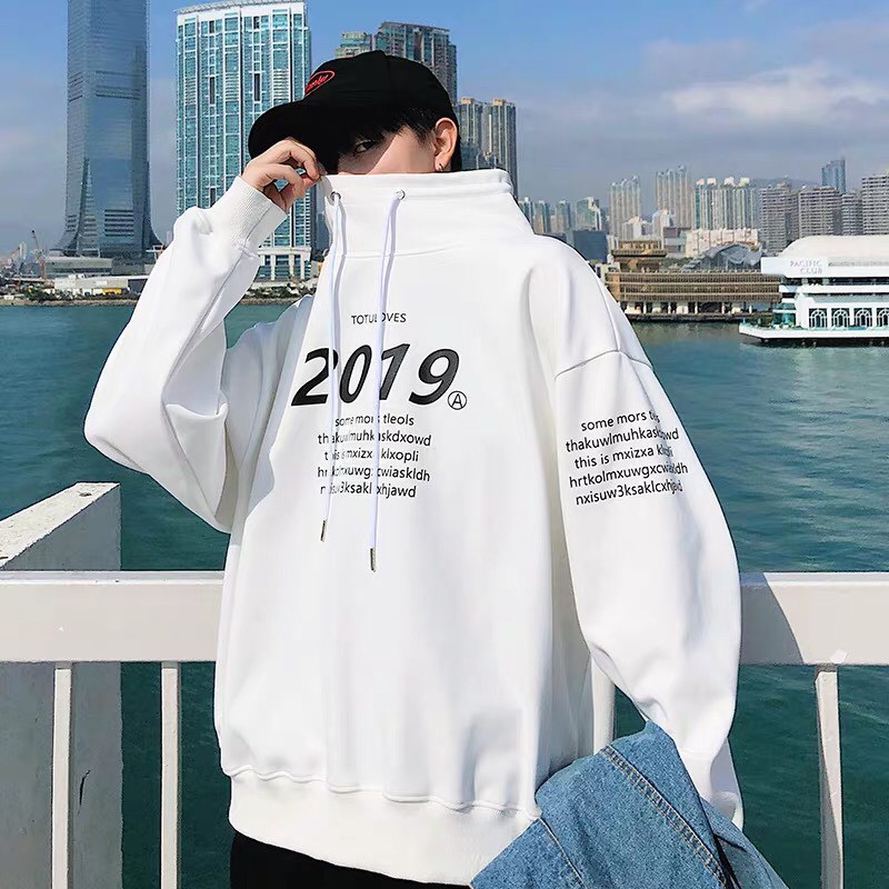 Áo hoodie nỉ unisex form rộng Cổ Lọ 2019 nam nữ phong cách ulzzang Wind | BigBuy360 - bigbuy360.vn