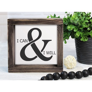 Tranh treo tường bằng gỗ I Can and I Will