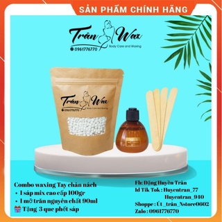 Combo Wax nóng râu , nách , bikini kèm Mỡ Trăn Triệt Lông Tận Gốc