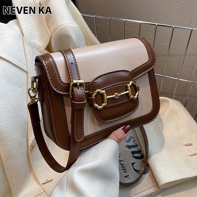 Túi Đeo Chéo Phối Màu Phong Cách Cổ Điển Sang Trọng NEVENKA N0015