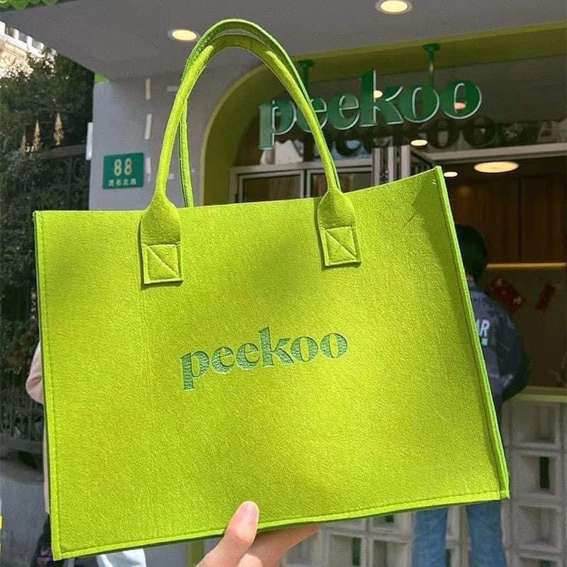 MVP2660 TÚI XÁCH PEEKOO XANH LÁ CỰC HOT