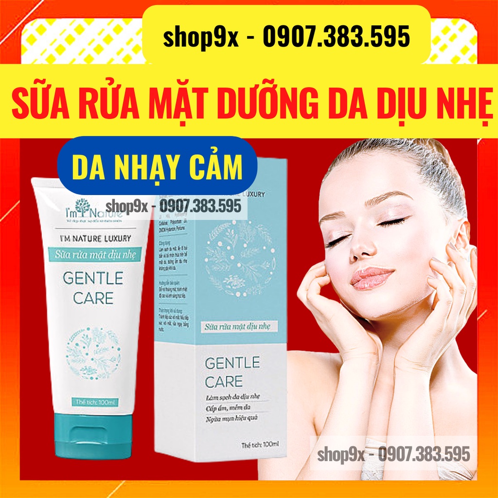 (+Quà) Sữa Rửa Mặt Dịu Nhẹ I'M NATURE Gentle Care Cho Da Nhạy Cảm - Da Nhờn Và Mụn 100ml