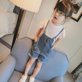 Set yếm jean + áo thun