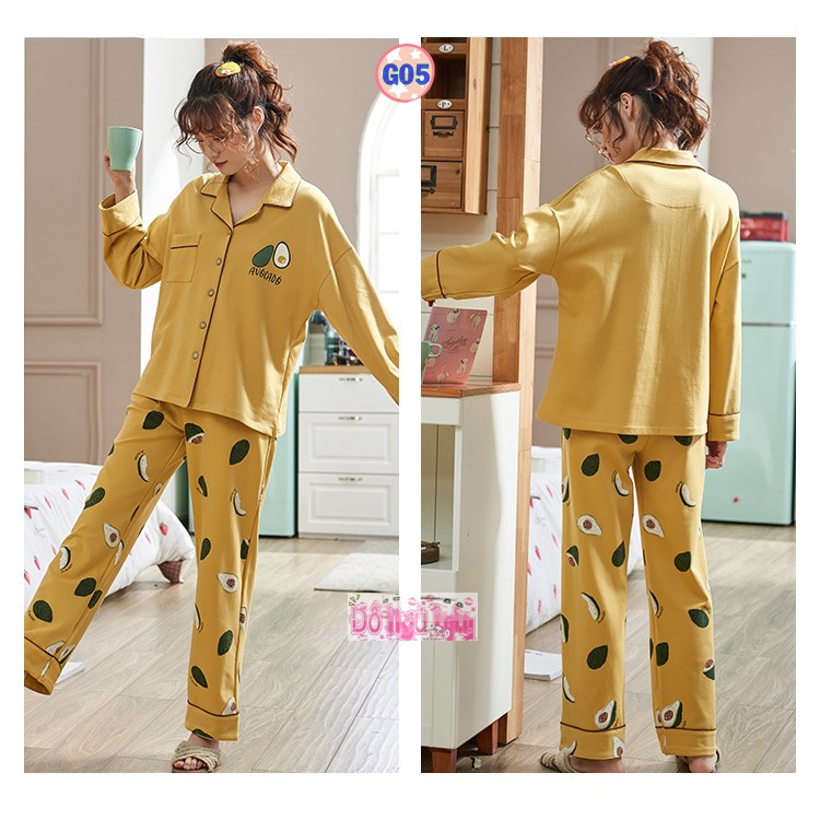 Bộ Pijama Dài Tay Mã G2 (cotton Mềm Mịn)