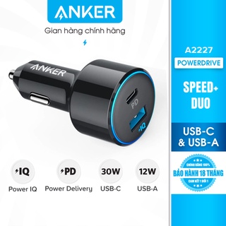 Sạc Anker 2 cổng PowerDrive Speed+ Duo công suất 30w Power Delivery - A2227