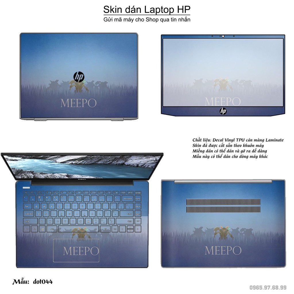 Skin dán Laptop HP in hình Dota 2 nhiều mẫu 8 (inbox mã máy cho Shop)