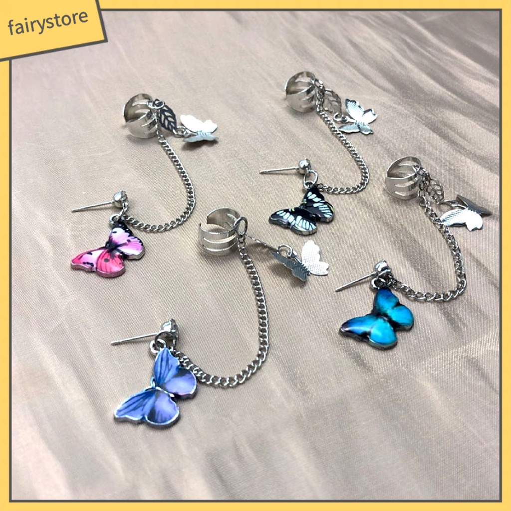 1 Khuyên Vành Tai Hình Bướm Cá Tính Cho Nữ