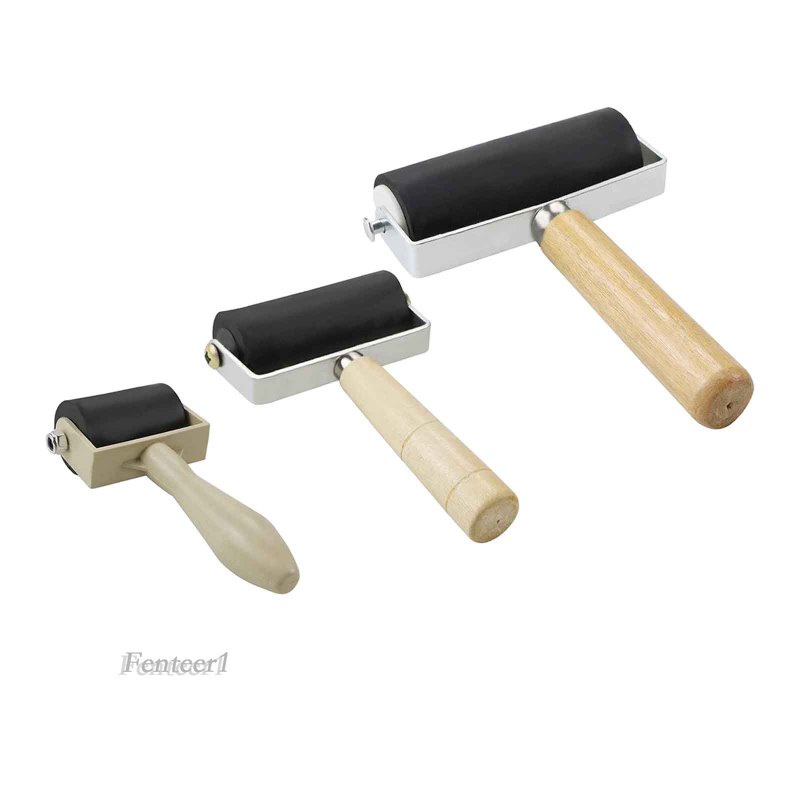 [Fenteer1] 3 Cây Lăn Cao Su Nghệ Thuật Thủ Công Chống Ẩm Cho Sổ Lưu Niệm
