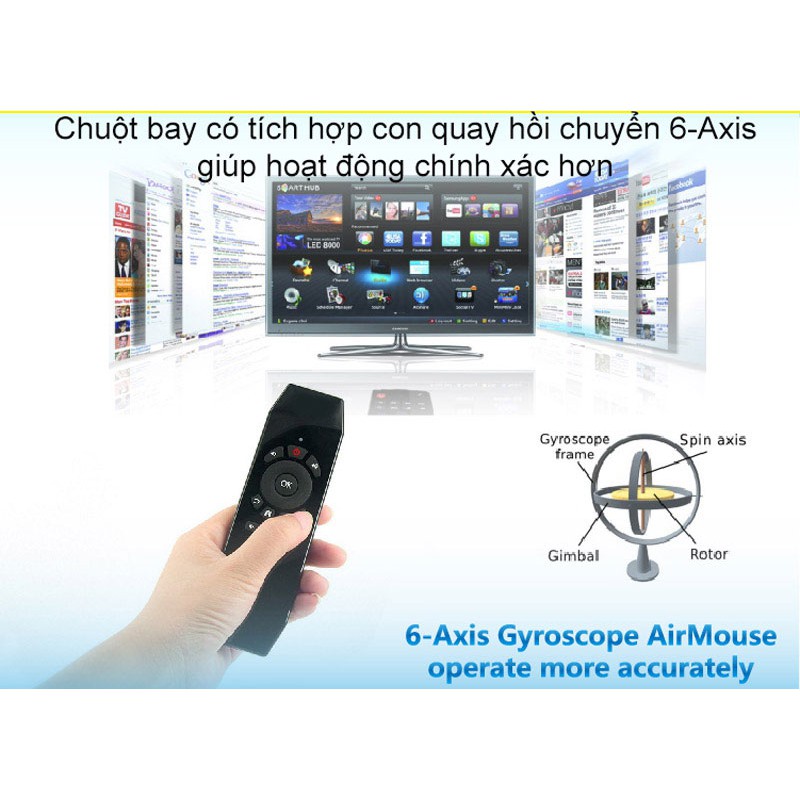 Chuột bay Vinabox KM950V (có Mic-Voice) - Sử dụng pin sạc