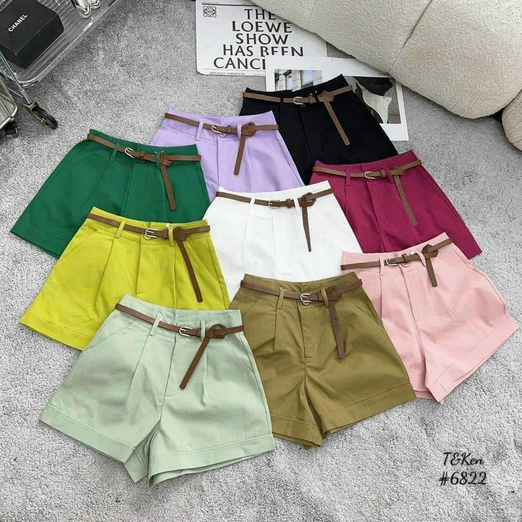 Quần short nữ chất vải kaki phom suông thời trang