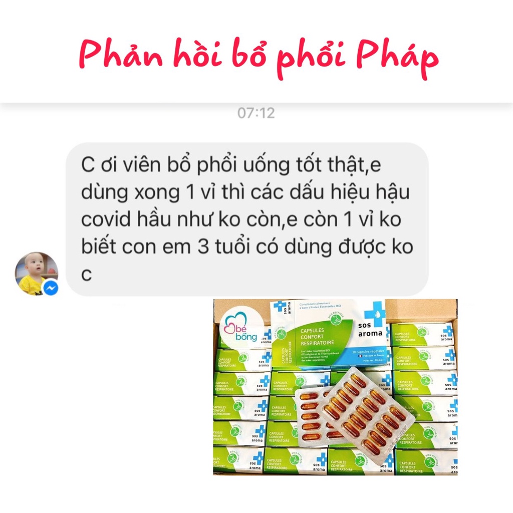 Bổ phổi Aroma của Pháp hộp 30 viên