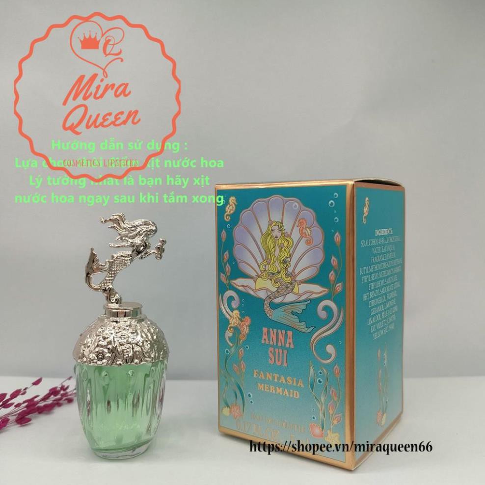 Nước hoa nữ Anna Sui Fantasia Mermaid EDT 5ml Sexy quyến rũ trẻ trung ngọt ngào