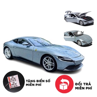 Mô hình xe ferrari roma silver 1:24 bburago 7926 7881