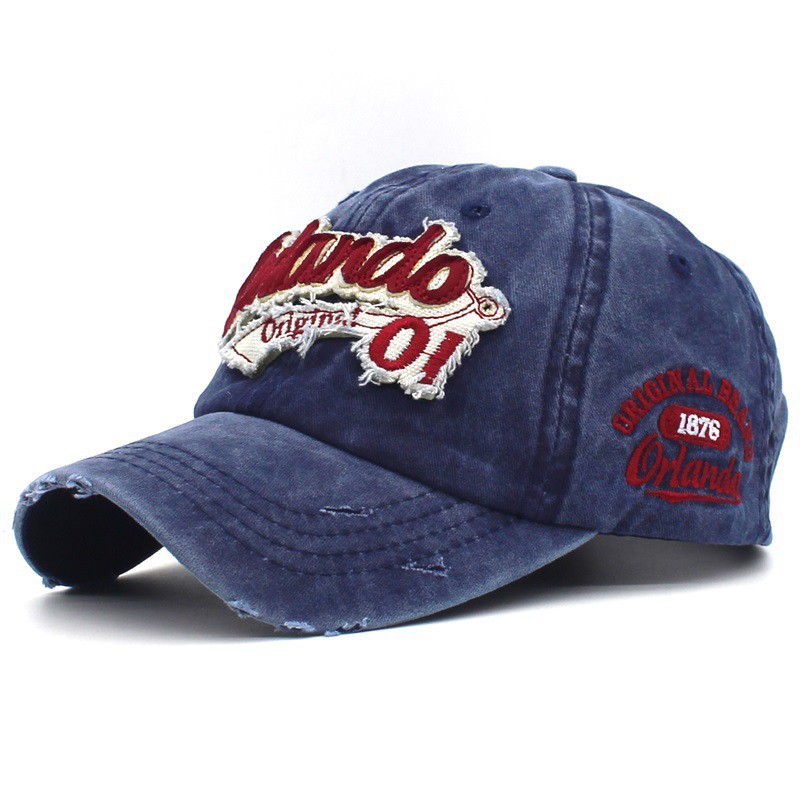 mũ bóng chày  nón lưỡi trai Mũ Lưỡi Trai Vải Cotton Thêu Chữ &quot;Orlando&quot; Có Thể Điều Chỉnh Kích Thước Thời Trang mũ lưỡi trai nam  mũ nữ